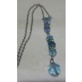 Beautiful crystal blue necklace!