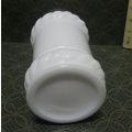 Small milk glass bottle with cap