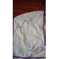 Embroiderd bag for linen, hankies and stockings