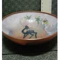 Copper bowl with picture
