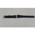Watch strap 20mm - black rubber/plastic