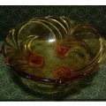 Amber glass bowl!