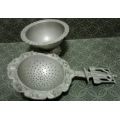 Tea strainer with bowl! EPNS