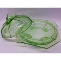 Art Deco green glass bowl!