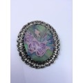 Hand painted brooch