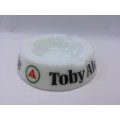 Toby Ale ashtray! Milk glass-Look!!