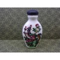 Antique Vintage Chinese Porcelain Snuff Bottle ~Red Hallmark