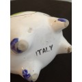 Vintage Signed Italy Italian Piggy Bank