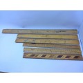 Vintage wooden ruler collection