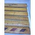 Vintage wooden ruler collection