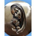 Mother Maria and baby copper plaque