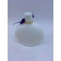 Vintage  Devon Violets Perfume Bottle White Milk Glass Made in England