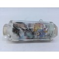 Vintage Chinese Reverse Painted Cut Crystal Chinese Snuff Bottle - Look!