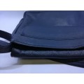 Sling shoulder satchel leather bag - Navy