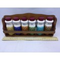 Vintage spice rack and bottles!! WOW!