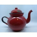 Tea pot Red enamel - made in Poland