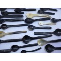 Cow horn spoon collection