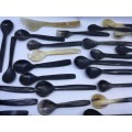 Cow horn spoon collection