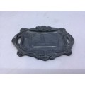 Vintage metal embossed ashtray - made in France