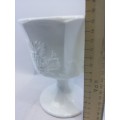Milk glass footed vase/bowl
