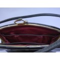 Vintage 1950s Black Patent Leather Waldybag Handbag