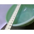 Green Milk glass mixing bowl