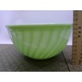 Green Milk glass mixing bowl
