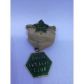 The Spirella Corset Co, enamel Ivy Leaf Club 21 Years Service badge