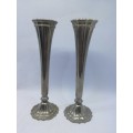 Vintage pair of bud vases - Silver Plated made in Italy