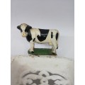 Vintage cast iron soap dish - Cow