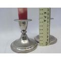 Silver plated candle holders