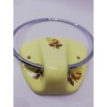 Crane ware vintage yellow hand towel ring and toothbrush holder!