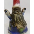 VINTAGE  Ceramic Santa Bell Figurine, Cone Shape