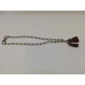 Leather on chain necklace