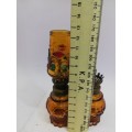 Vintage Multi Color Stained Glass Style Oil Lamps Made in Hong Kong