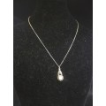 Stunning marcasite and faux pearl necklace