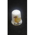 Porcelain thimble Dodo Le Maurice