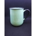 Vintage green enamel jug
