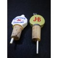 J&B and Booth`s pourers