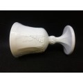 Milk glass goblet