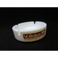 Volkskas bank ashtray - milk glass