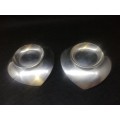 pair stainless steel small candle holders
