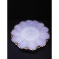 Milk glass 3 division plate