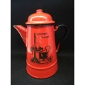 Red enamel Coffee pot