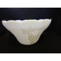 Milk glass punch bowl with 11 cups!