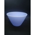 Blue milk glass mixing bowl