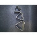 Cookie cutters heart shapes