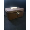 Small vintage vanity case with key