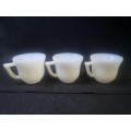 Small milk glass cups