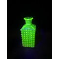 Vaseline Uranium glass bottle
